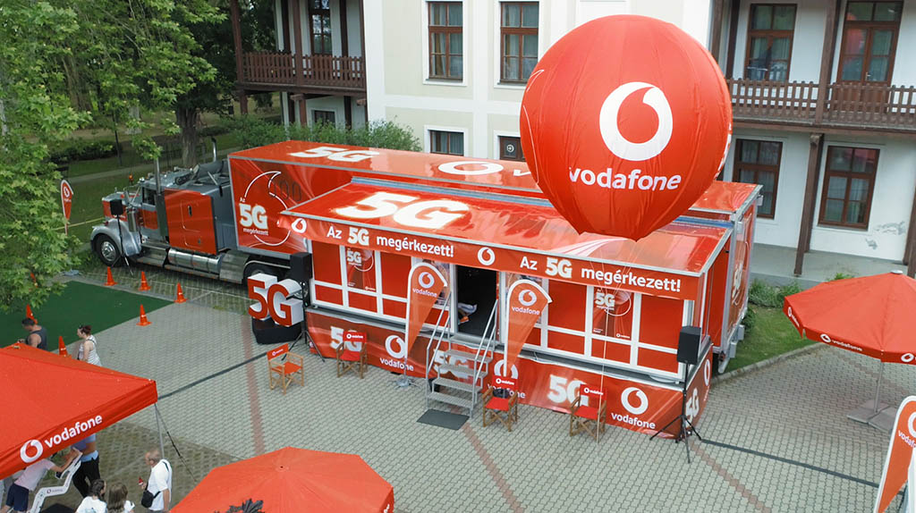 Vodafone 5G roadshow rendezvénykamion